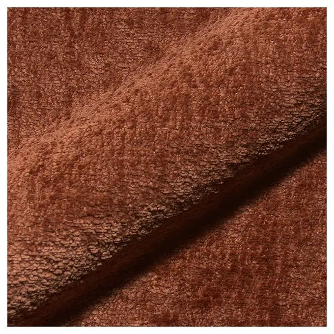 Velluto spesso di ciniglia color ruggine