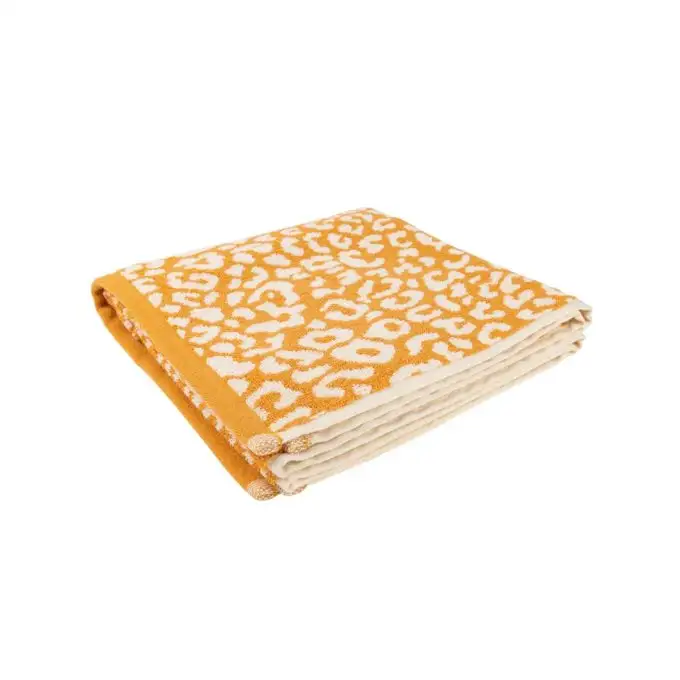 Asciugamano leopardo giallo 50x100cm