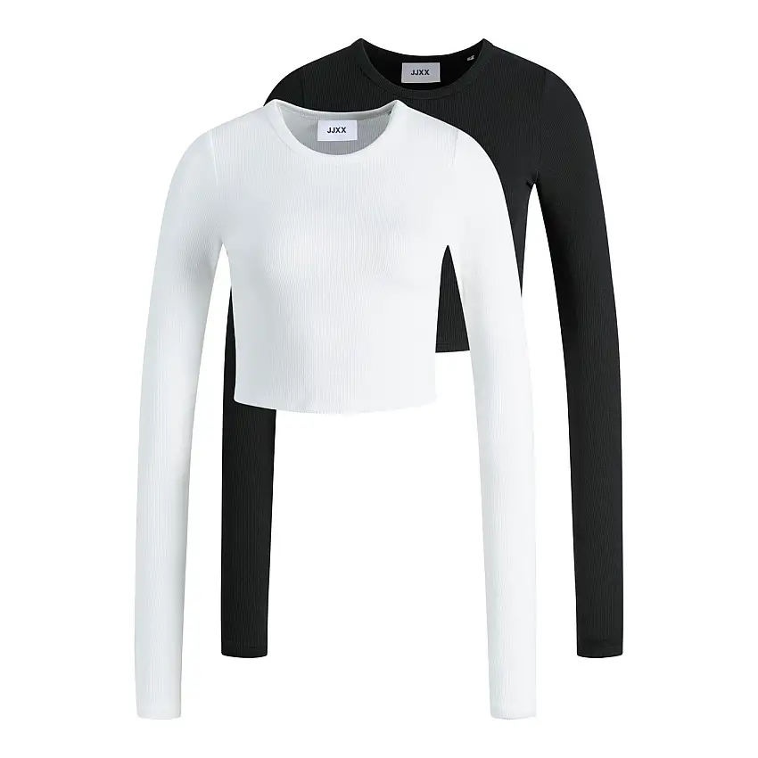 Set di 2 t-shirt da donna JJXX Feline Rib