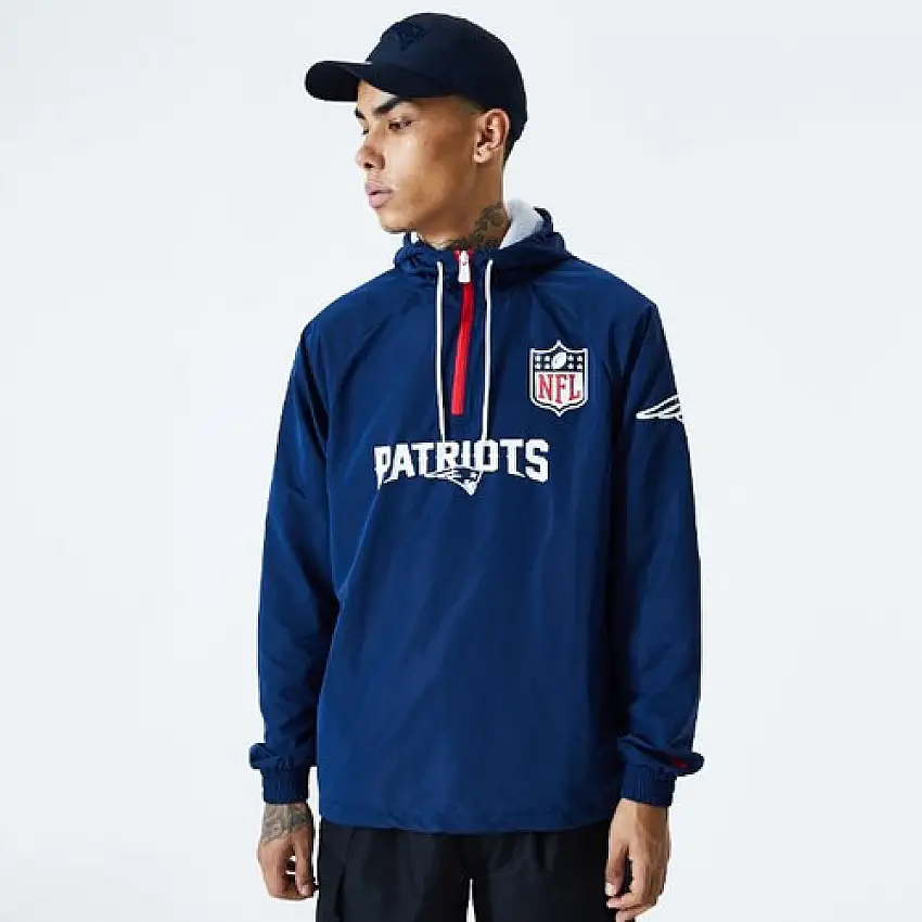 Veste coupe vent New Era NFL 1/4 Zip New England Patriots