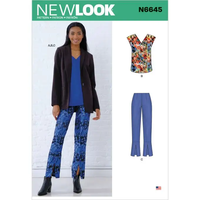 Modello New Look 6645 completo giacca top pantaloni
