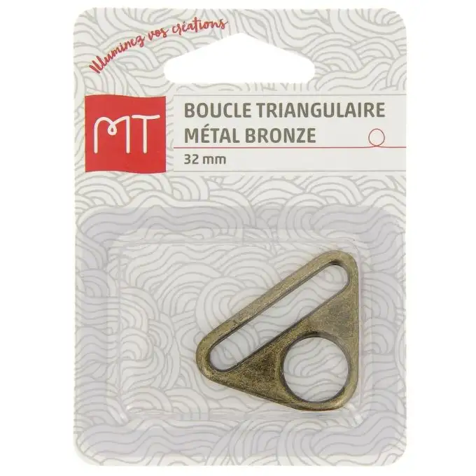 Anello triangolare 30mm bronzo x1