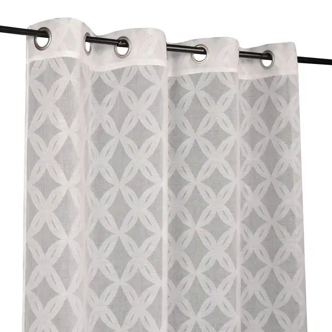 Voile effet lin ecru La Rochelle