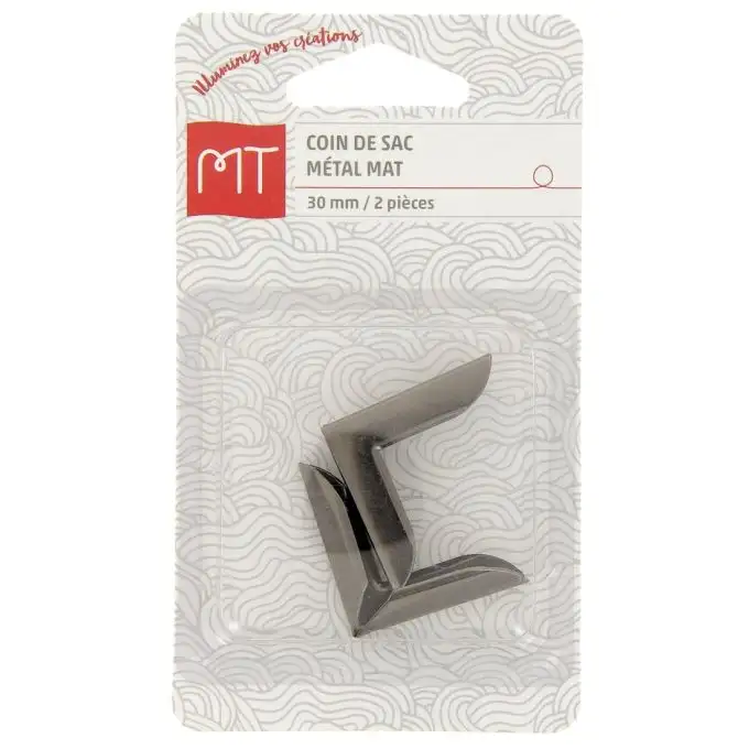Angolo di sacco 30 mm nichel opaco 2 pezzi