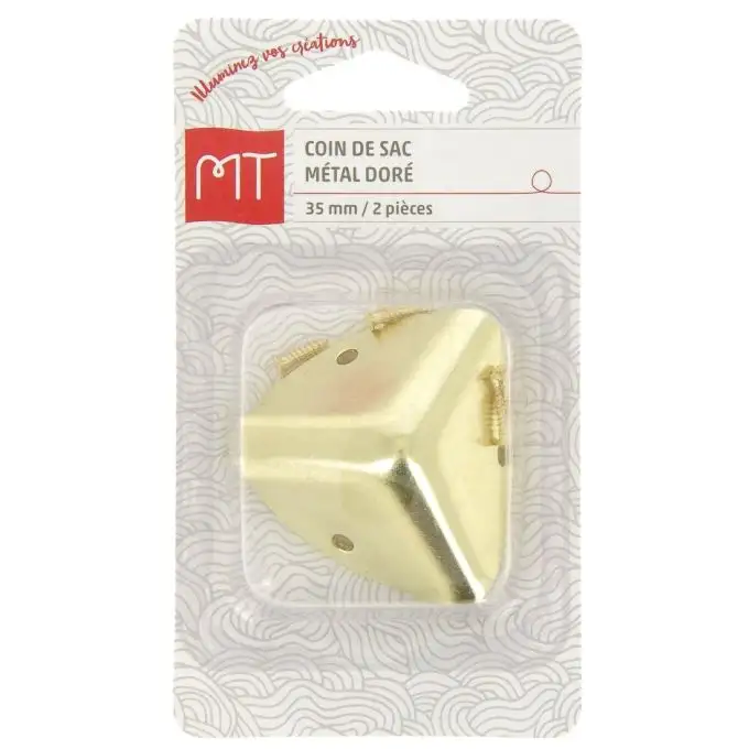 Angolo di sacco 35 mm dorato 2 pezzi