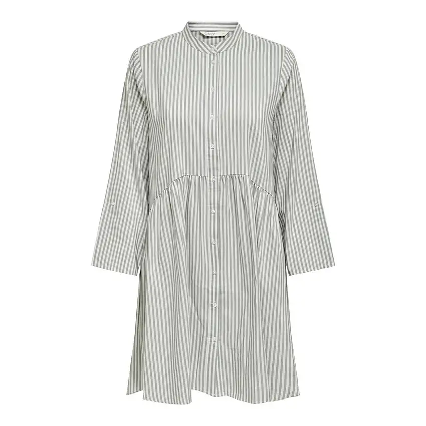 Abito camicia da donna Only Ditte life stripe manches 3/4