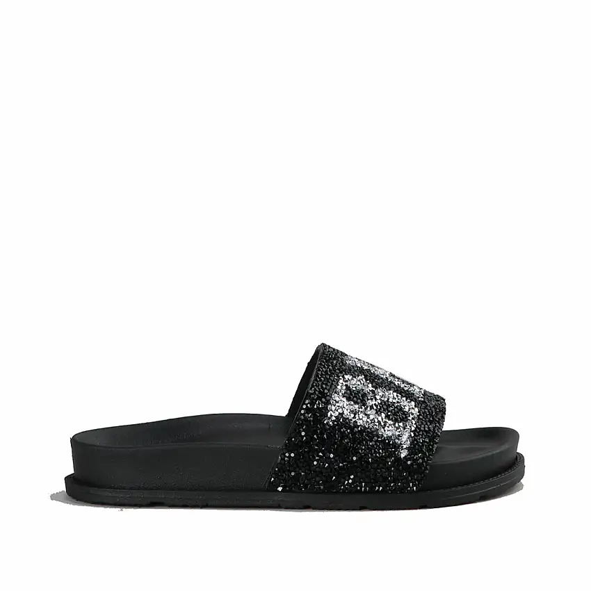 Ciabatte da donna Buffalo joelle black glitter
