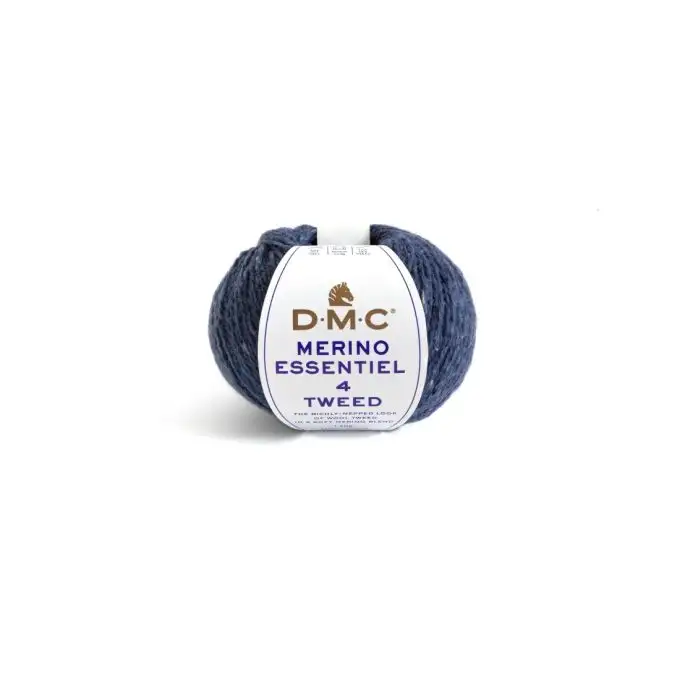 Gomitolo di filato per maglieria Merino Tweed blu scuro - DMC