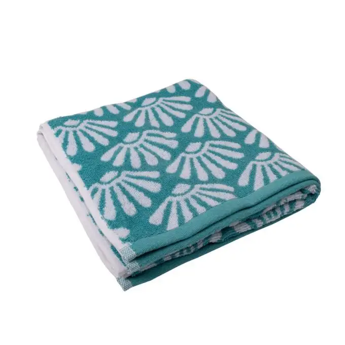 Asciugamano conchiglia verde acqua 50x100cm