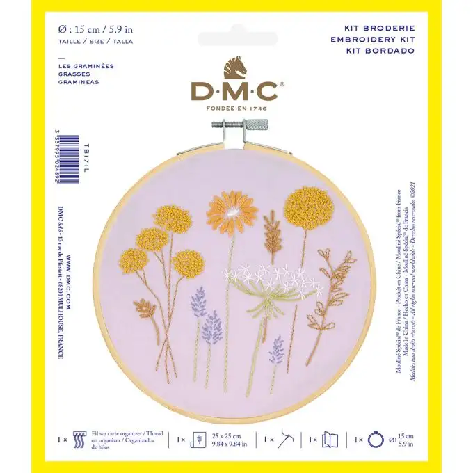 Kit ricamo tradizionale DMC Le graminacee