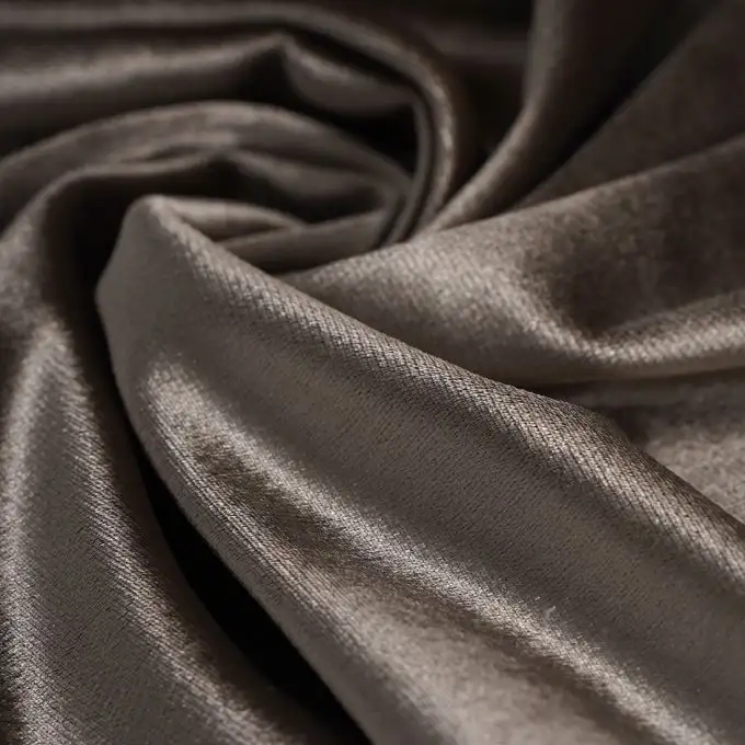 Velluto poliestere marrone glacé