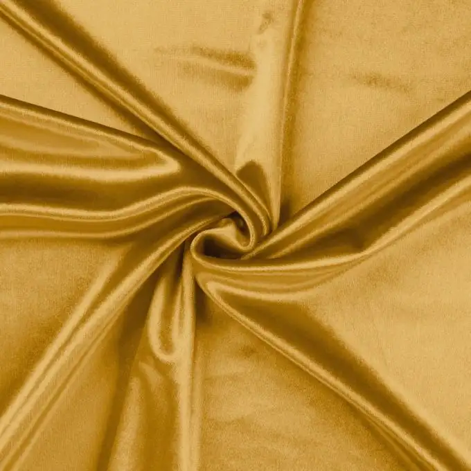 Velluto maglia poliestere unito ocra