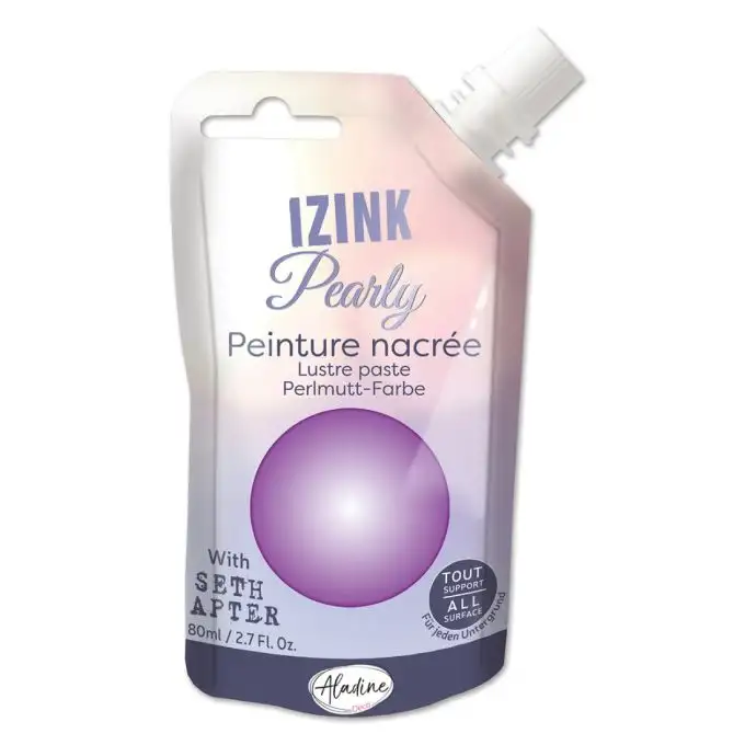 Vernice tessile 3D perlata Izink perla lavanda provenza 80 ml