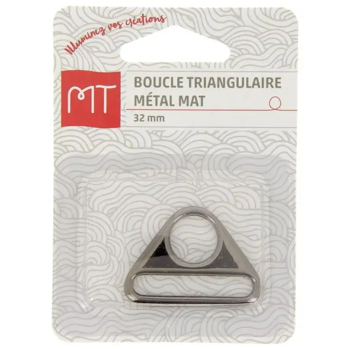 Anello triangolare 30mm nichel opaco x1