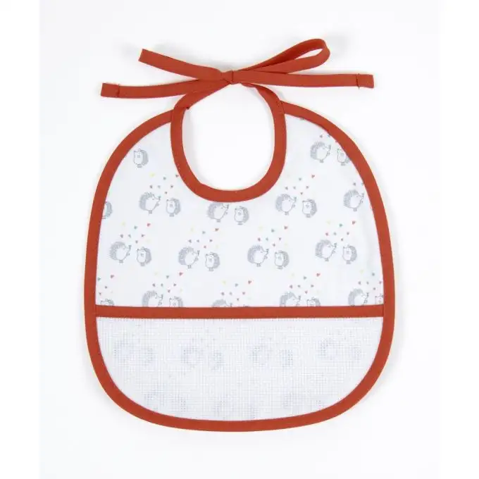 Bavaglino motivo ricci 3 mesi - rosso