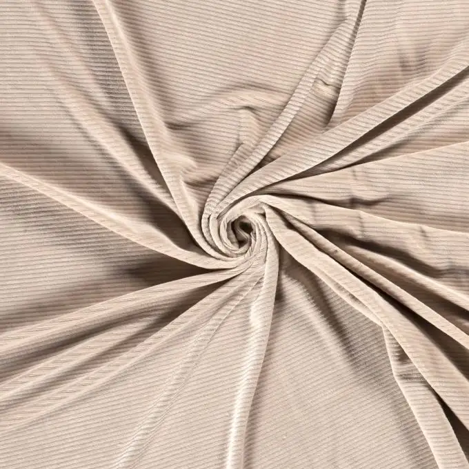 Velluto elasticizzato beige