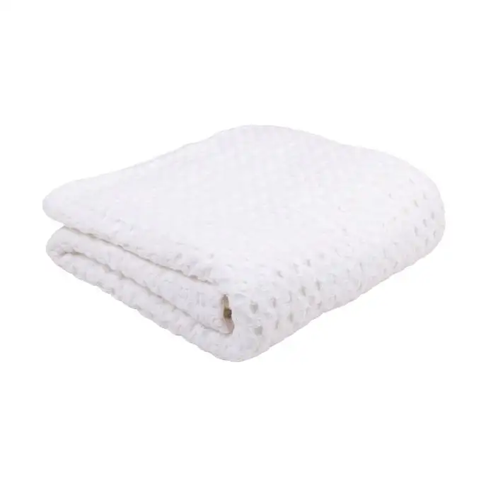 Asciugamano nido d'ape bianco 50x100 cm