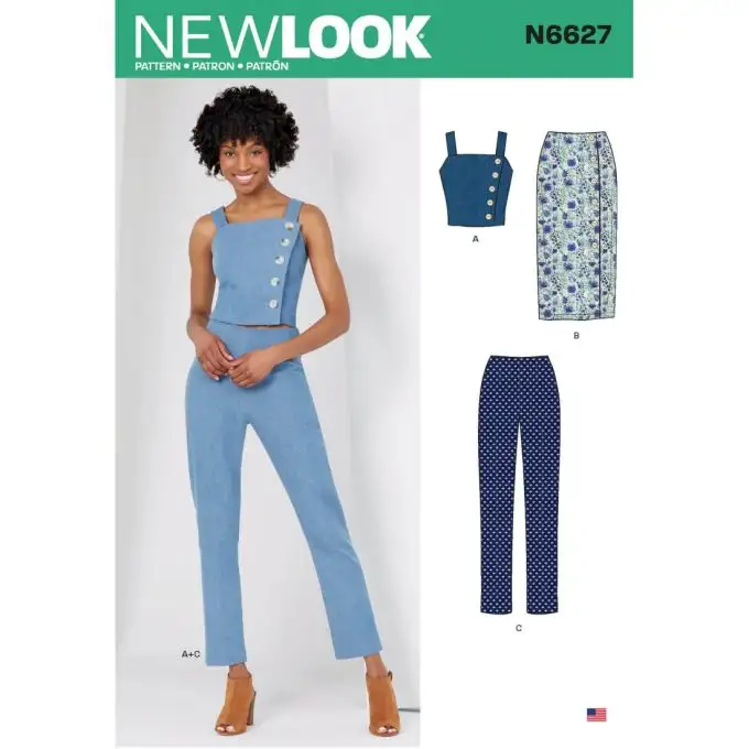 Modello New Look 6627 - set gonna leggings top