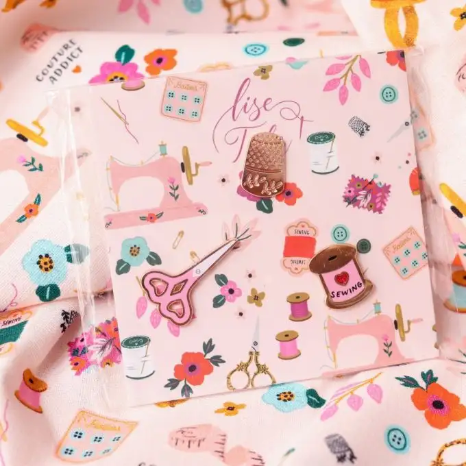 2 spille e un porta aghi tema cucito - Lise Tailor