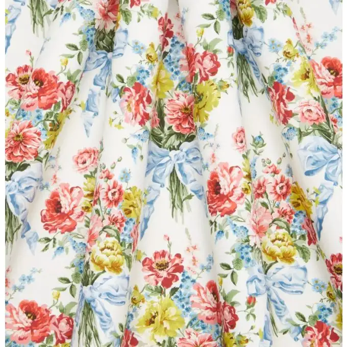 Batiste di cotone collaborazione Liberty x Bridgerton Tana Lawn® bow bouquet multicolore