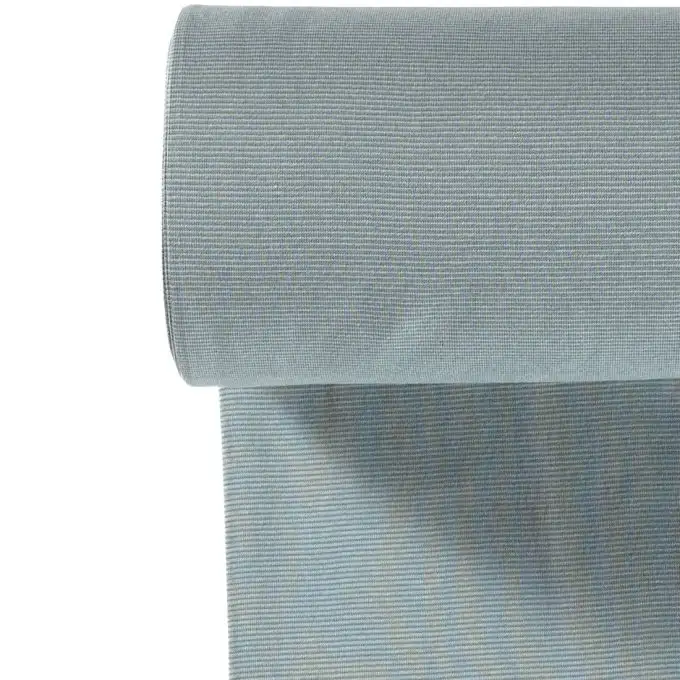 Bordo tubolare cotone mini righe verde mandorla