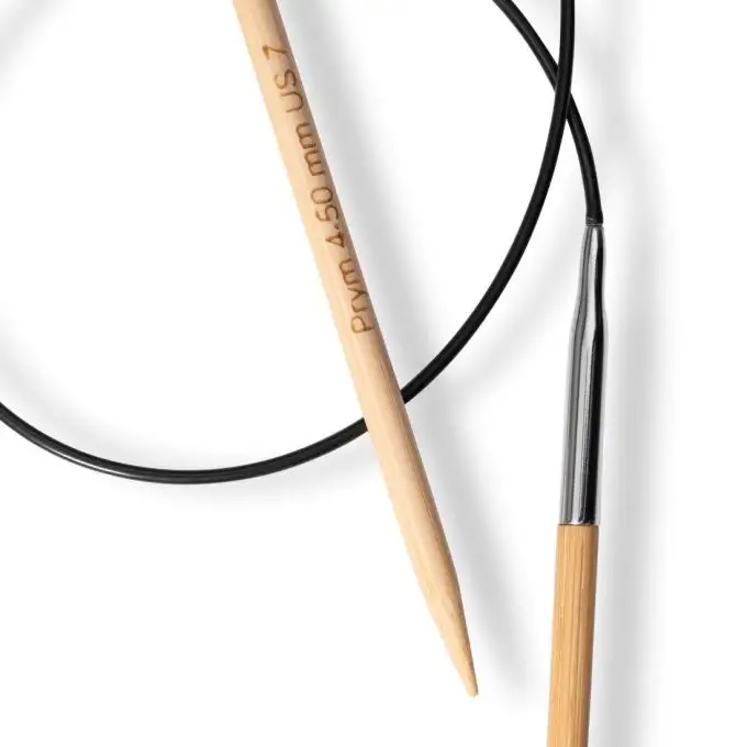 Ferri circolari bambù 80 cm x 4,50 mm