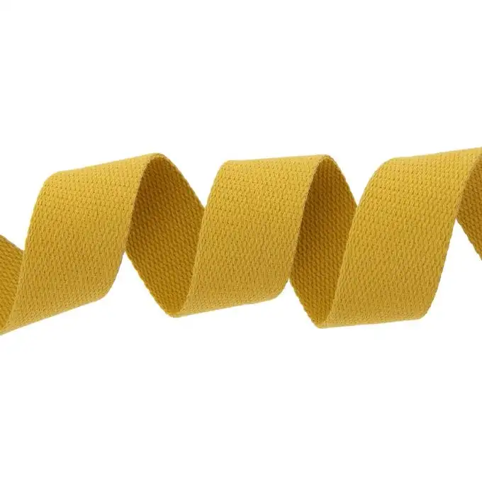 Cinturino cotone senape 23 mm