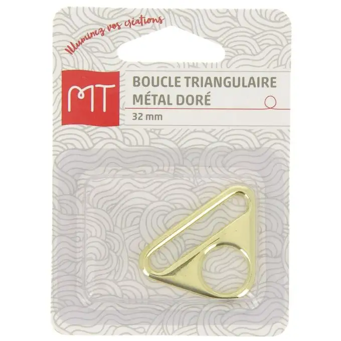 Anello triangolare 30mm oro x1