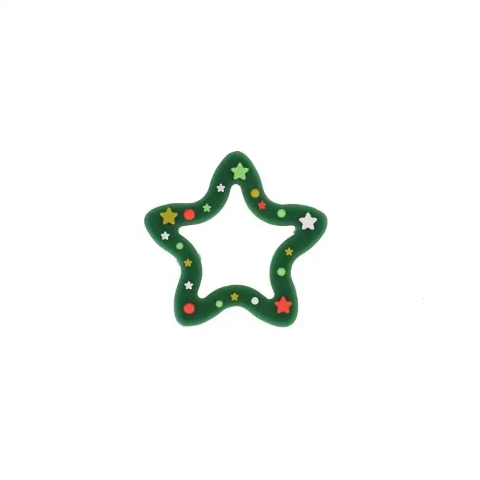 Anello dentizione stella di natale silicone