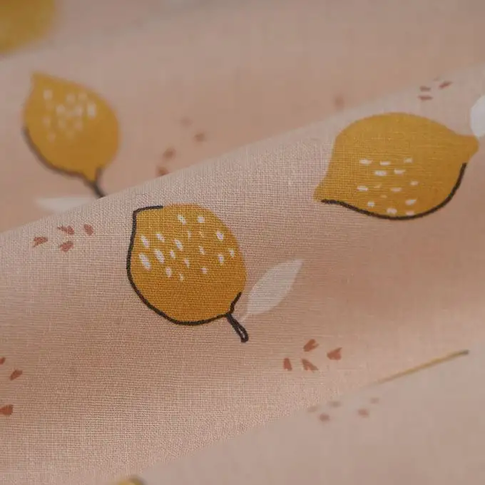 Tessuto cretonne agrumi rosa