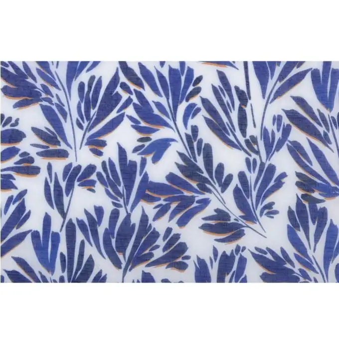 Aspetto lino stampato octavie blu 300cm pb