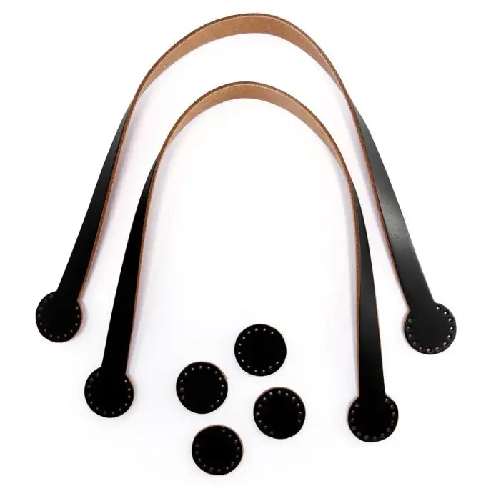 2 cinghie da cucire 45 cm + 4 rinforzi neri - Miyako