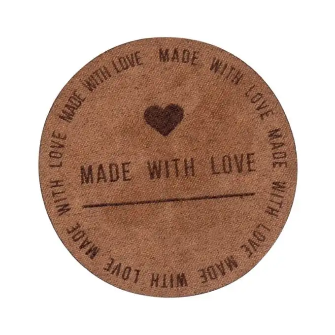 Ecusson "fatto con amore" scamosciato