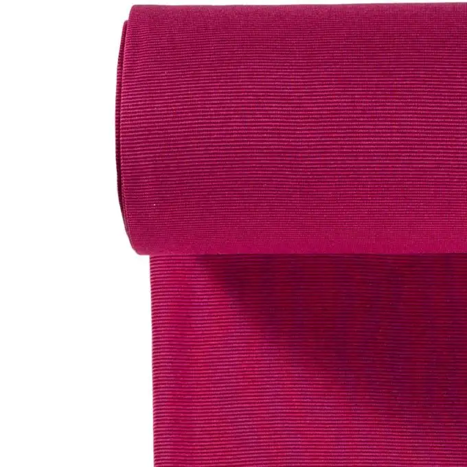 Bordo tubolare cotone mini righe rosa fucsia