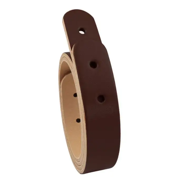 2 cinghie in pelle per borsa shopper + viti chicago 50cm castagna - Miyako