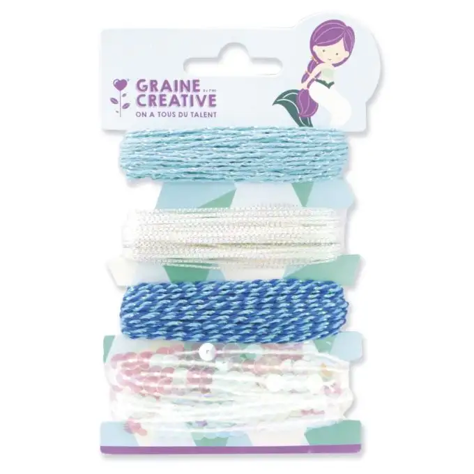 3 corde decorative blu bianco