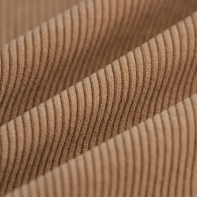 Velluto a coste termico cammello chiaro