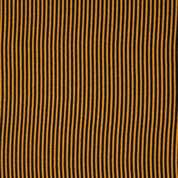 Bordo costina tubolare a righe ocra e nera