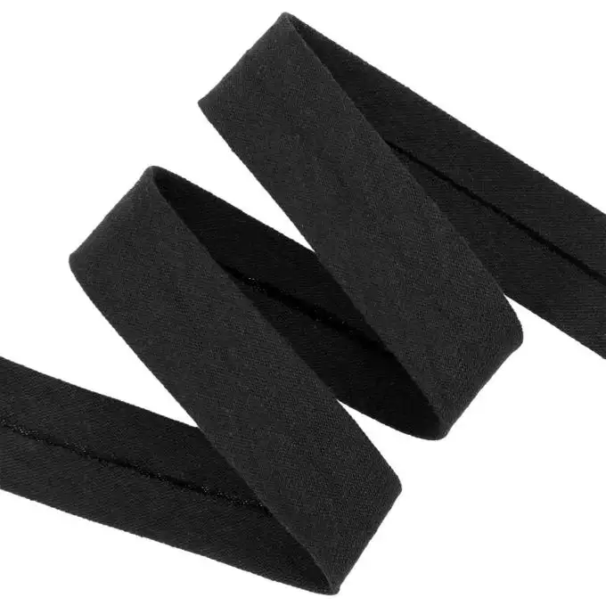 Nastro doppia garza cotone nero 20mm