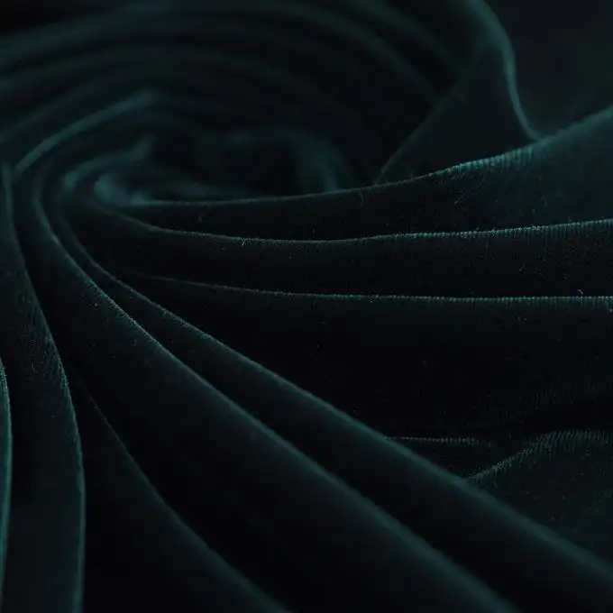 Velluto verde scuro brillante