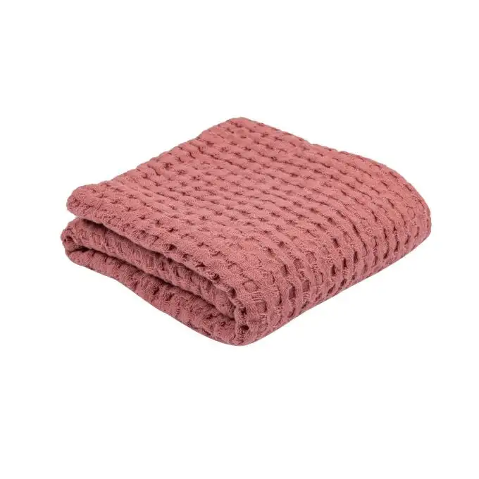 Asciugamano da doccia nido d'ape terra 70x140 cm