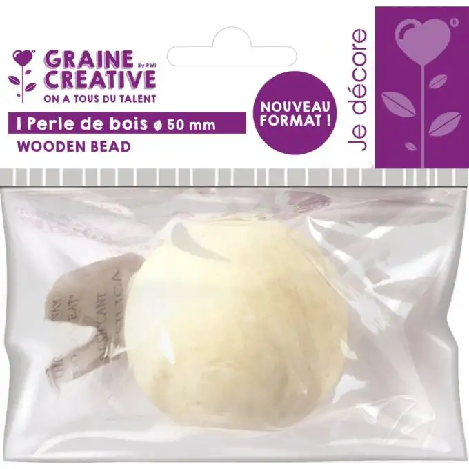 1 perla legno 50 mm