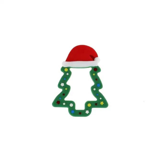 Anello dentizione albero di Natale silicone
