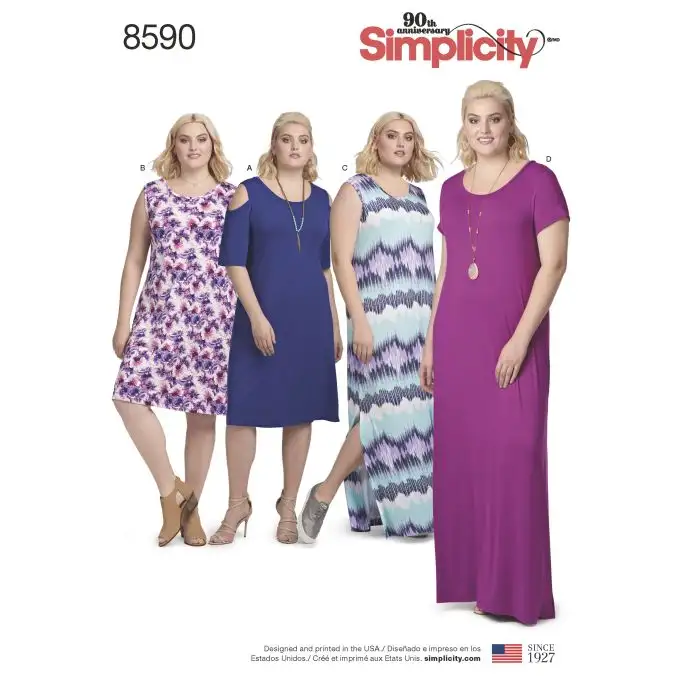 Abiti Simplicity 8590.a con varianti