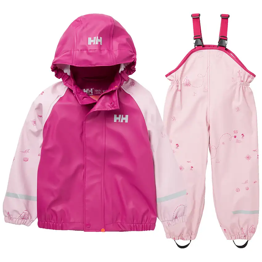 Abbigliamento da pioggia per bambina Helly Hansen Bergen 2.0 pu aop
