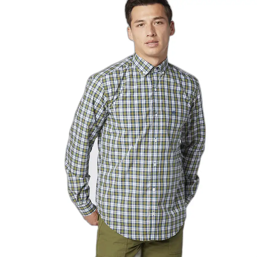 Camicia a maniche lunghe a scacchi Serge Blanco