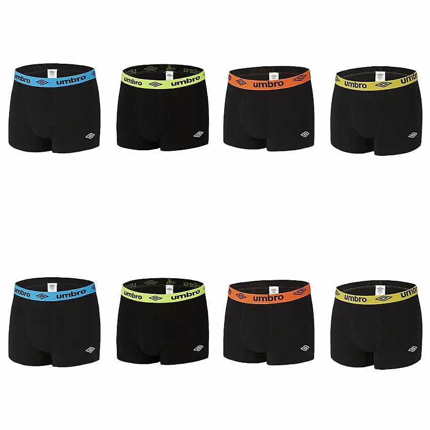 Boxer in cotone con fascia colorata in vita Umbro (x8)