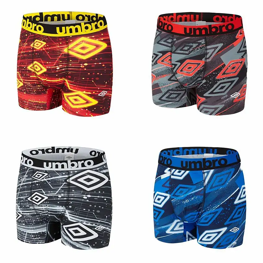 Boxer con stampa a sublimazione Umbro (x4)